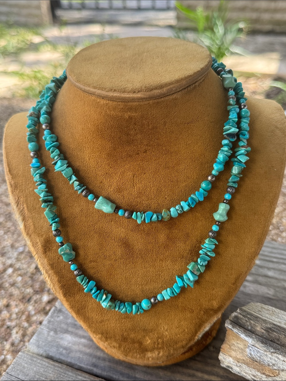 Carolyn Pollack Sterling Silver and Turquoise Beaded Necklace